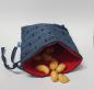 Preview: Kartoffelwärmer / Gschwellti-Beutel mit Band dunkelblau
