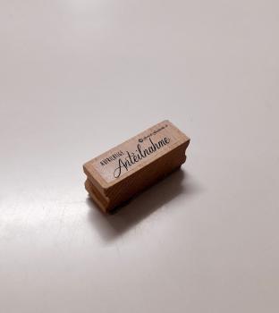 Holzstempel Trauer "Aufrichtige Anteilnahme"