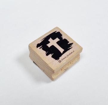 Holzstempel Trauer Kreuz