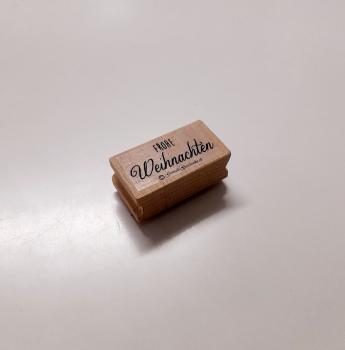 Holzstempel frohe Weihnachten