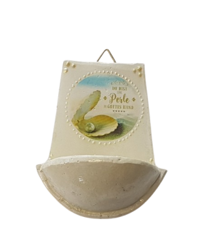 Weihwasser Becken "du bist eine Perle in Gottes Hand"