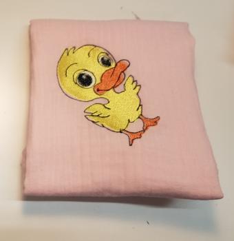 Nuschi bestickt mit Ente / Entchen + Wunschname