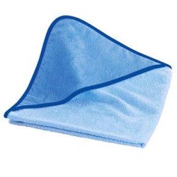 Preview: Kapuzen-Badetuch Blau bestickt mit Prinzässin