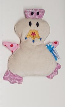 Preview: Traubenkern Ente mit Krone rosa