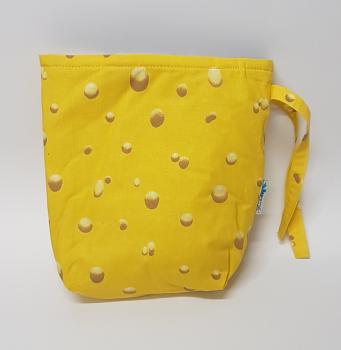 Preview: Kartoffelwärmer / Gschwellti-Beutel mit Band Käsemuster