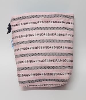 Preview: Kartoffelwärmer / Gschwellti-Beutel mit Kordelzug rosa 1