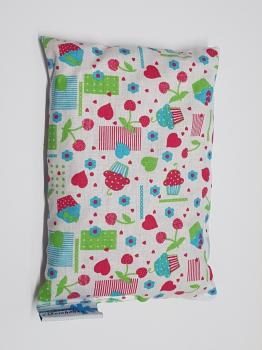 Kirschkernkissen weiss-rot