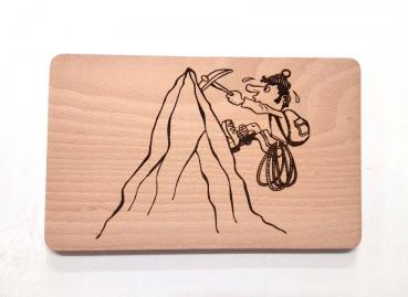 Brettchen mit Wander-/Bergsteiger Motiv