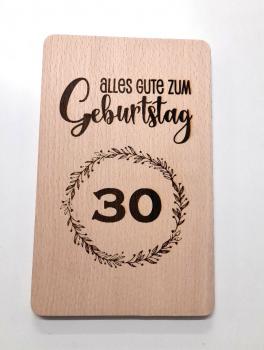 Brettchen zum 30. Geburtstag