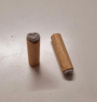 Holzstempel Herz hohl Mini