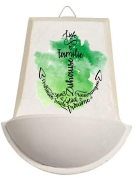 Weihwasser Becken Anker Wörterwolke - grün