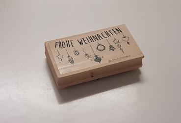 Holzstempel Frohe Weihnachten Girlande