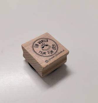 Holzstempel ein Wunsch nur für dich - mit Frosch
