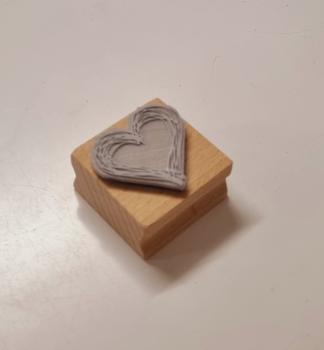 Preview: Holzstempel Herz / Strich-Herz