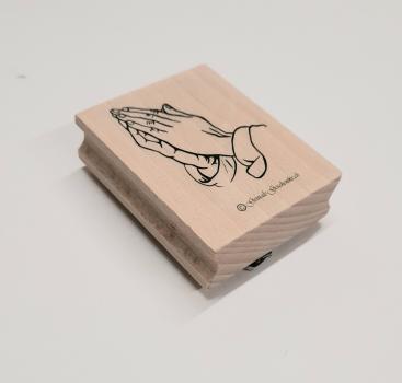 Holzstempel betende Hände / Erstkommunion - Firmung (klein)