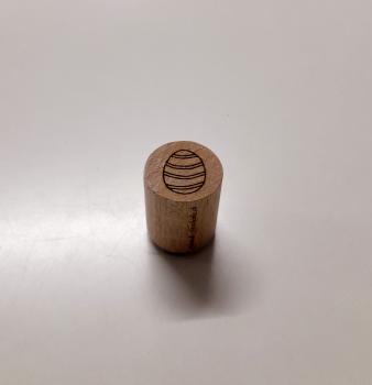 Holzstempel Osterei / Ei gestreift (klein)
