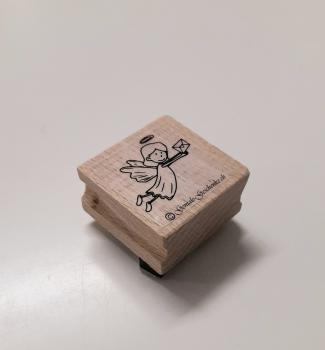 Holzstempel Engel mit Brief