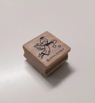 Holzstempel Engel mit Herz