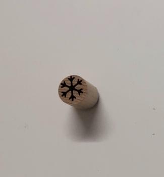 Holzstempel Schneeflocke