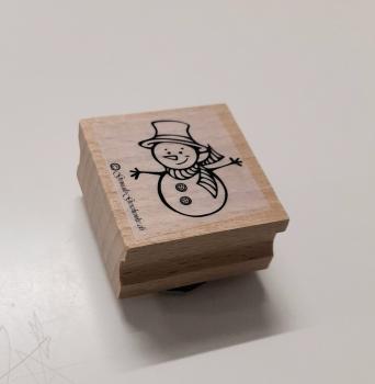 Holzstempel Schneemann