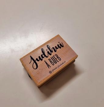 Holzstempel Geburt Judihui e Bueb