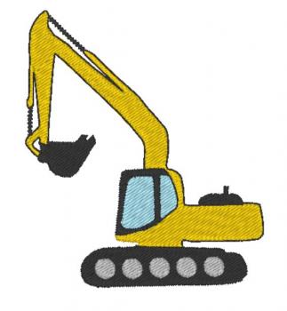 Nuschi bestickt mit Bagger