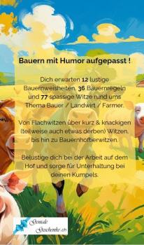 Preview: Heft: "Bauernwitze - 77 Witze rund ums Bauernhof" - ideales Geschenk für Bauern, oder die welche es noch werden wollen !