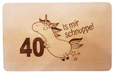 Brettchen zum Geburtstag - Einhorn  'Schnuppe'