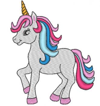 Nuschi bestickt mit Einhorn 2 + Wunschname