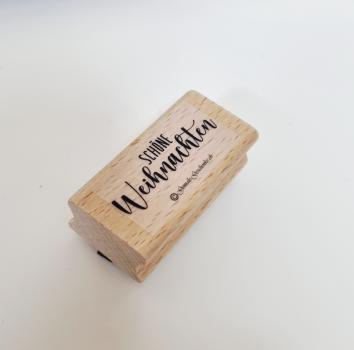 Holzstempel schöne Weihnachten