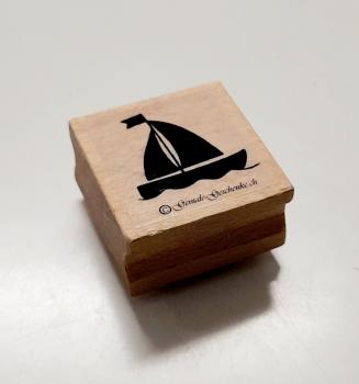 Holzstempel Segelschiff gefüllt