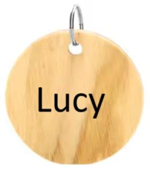 Hundemarke Holz rund 30mm