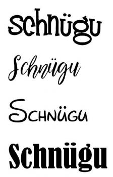 Schlupflatz bestickt mit Schnügu