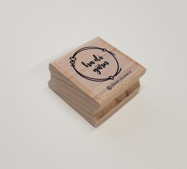 Holzstempel ha di Gärn mit Rahmen (klein)