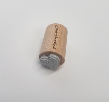 Preview: Holzstempel Herz gepunktet