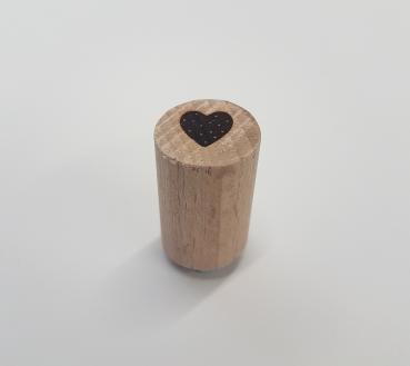 Holzstempel Herz gepunktet