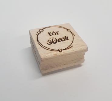 Holzstempel för Dech mit Rahmen