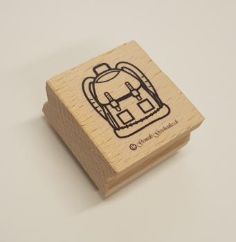 Holzstempel Rucksack