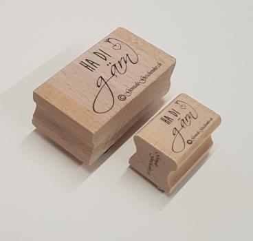 Holzstempel ha di gärn (gross)