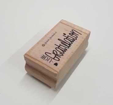 Holzstempel herzliche Gratulation