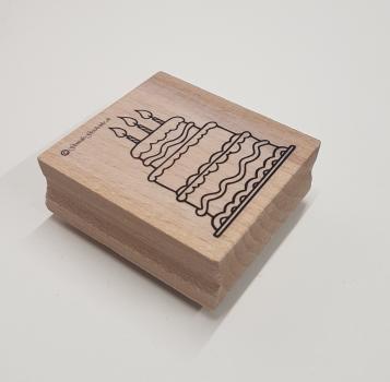 Holzstempel Geburtstagstorte