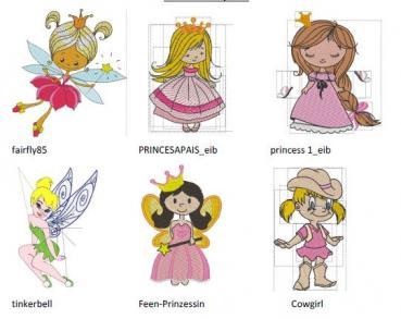 Nuschi bestickt mit Fee / Prinzessin nach Wahl + Wunschname