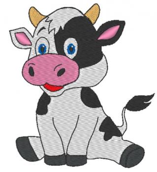 Nuschi bestickt mit Kuh