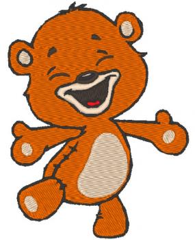 Nuschi bestickt mit süssem Teddybär