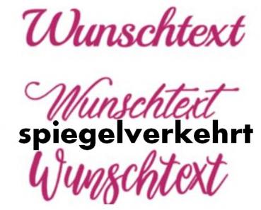 Autoaufkleber Wunschtext 40cm - pink - spiegelverkehrt
