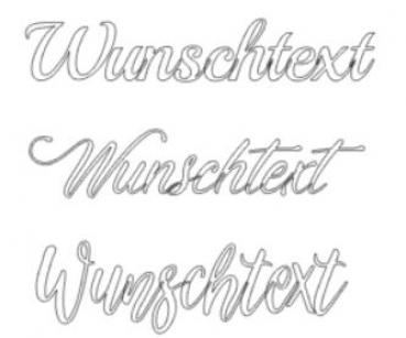 Autoaufkleber Wunschtext 30cm - weiss