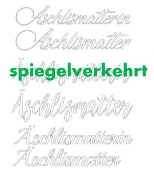 Autoaufkleber Äschlismatter/in 30cm - weiss - spiegelverkehrt