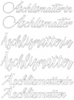 Autoaufkleber Äschlismatter/in 40cm - weiss