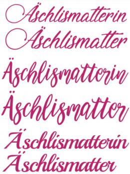 Autoaufkleber Äschlismatter/in 40cm - pink