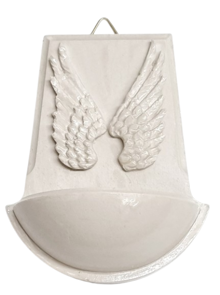 Weihwasser Becken mit Flügel